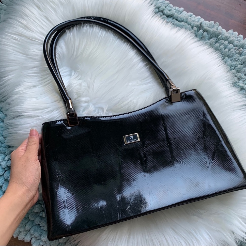 Black vintage handle bag